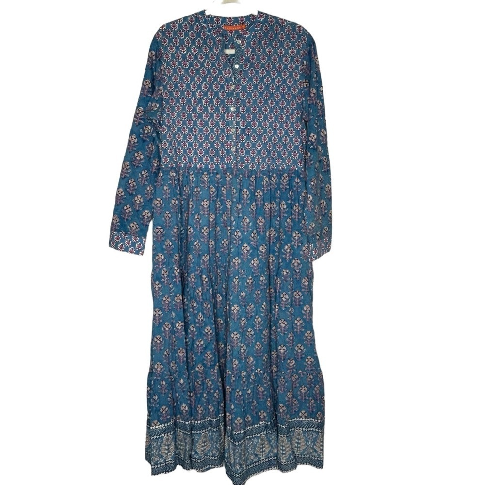 Oliphant Sky Blue Floral Maxi Dress - Picture 5 of 15